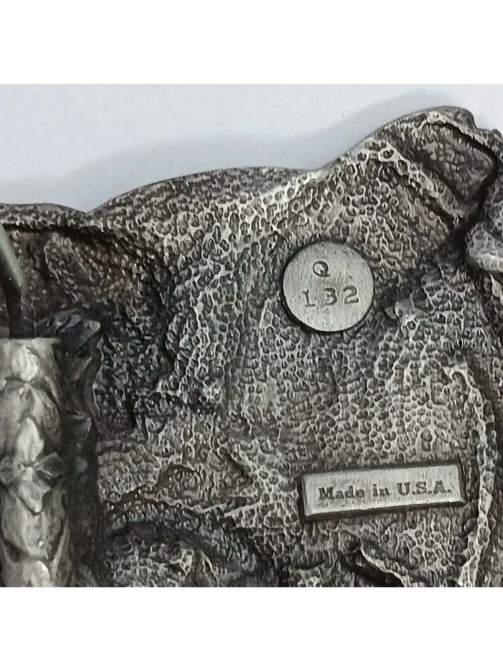 Vintage 1984 Bergamot Army Reserve Pewter 3D Eagle Belt Buckle 1984 Made in USA